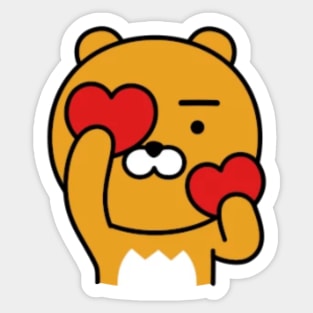 KakaoTalk Friends Hello! Ryan Heart Eyes 2 (카카오톡 라이언) Sticker